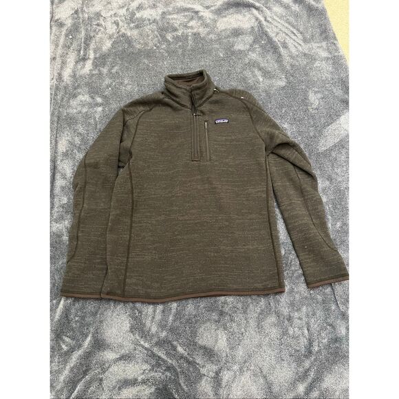 Patagonia Men’s Medium Brown Heather 1/4 Zip Performance Fleece Pullover